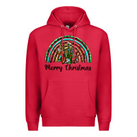 Cardinal merry christmas cactus rainbow Premium Hoodie - BarkalooDesign