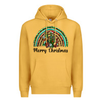 Mustard merry christmas cactus rainbow Premium Hoodie - BarkalooDesign