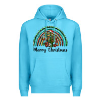 Ocean Blue merry christmas cactus rainbow Premium Hoodie - BarkalooDesign