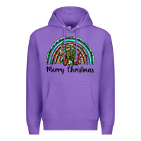 Purple merry christmas cactus rainbow Premium Hoodie - BarkalooDesign