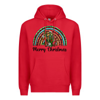 Red merry christmas cactus rainbow Premium Hoodie - BarkalooDesign