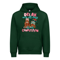 Forest Green relax we're all crazy it's not competition Urban Hoodie - MaliasSmallBusiness