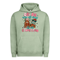 Pigment Oil Green relax we're all crazy it's not competition Urban Hoodie - MaliasSmallBusiness