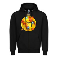 Black christmas softball Zipper Hoodie - Zillion Design Studio