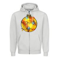 Dove Grey christmas softball Zipper Hoodie - Zillion Design Studio