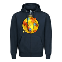 Navy christmas softball Zipper Hoodie - Zillion Design Studio