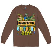 Chestnut mommy of the birthday boy Long Sleeve Tee - MaliasSmallBusiness