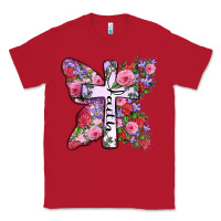 Red faith butterfly cross Classic Tee - Zillion Design Studio