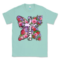 Seafoam faith butterfly cross Classic Tee - Zillion Design Studio