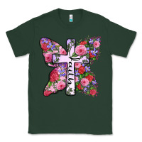 Sports Green faith butterfly cross Classic Tee - Zillion Design Studio