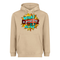 Mushroom what a great day to be alive Heavyweight Hoodie - HRA Design Shop