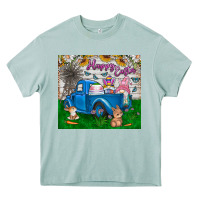 Arona happy easter truck Heavy Core Tee - CowhideDigitalArt