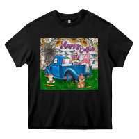 Black happy easter truck Heavy Core Tee - CowhideDigitalArt