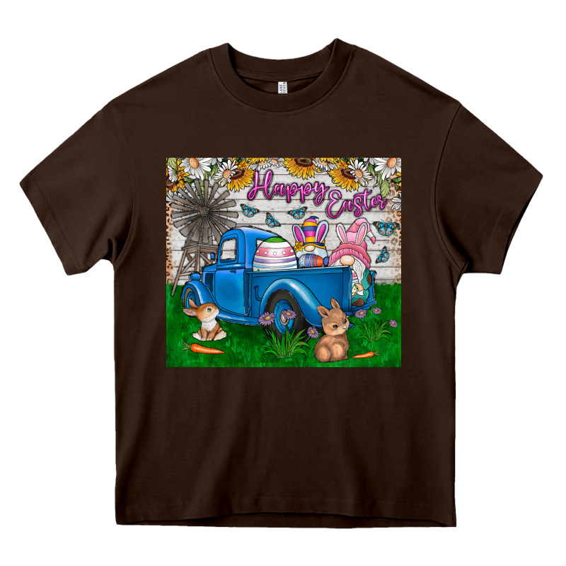 Happy Easter Truck Heavy Core Tee by CowhideDigitalArt | Teevron