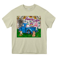 Mossy happy easter truck Heavy Core Tee - CowhideDigitalArt