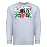 Heather Grey peace out school Premium Sweatshirt - JahusDesignShop