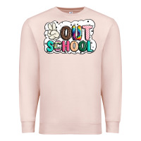 Pale Pink peace out school Premium Sweatshirt - JahusDesignShop