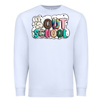 White peace out school Premium Sweatshirt - JahusDesignShop