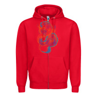 Red blue and orange dragon Zipper Hoodie - RanaPortraitStore