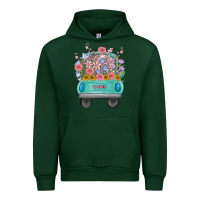 Forest Green truck with flowers Urban Hoodie - MaliasSmallBusiness