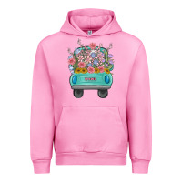 Fuchsia Pink truck with flowers Urban Hoodie - MaliasSmallBusiness