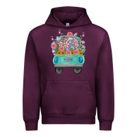Mauve Wine truck with flowers Urban Hoodie - MaliasSmallBusiness