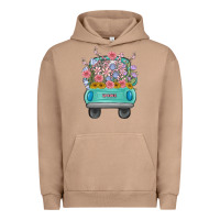 Pigment Burro truck with flowers Urban Hoodie - MaliasSmallBusiness