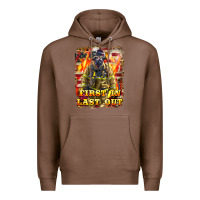 Chestnut First In last Out Firefighter Premium Hoodie - LillyAllenDesigns