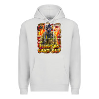 Dove Grey First In last Out Firefighter Premium Hoodie - LillyAllenDesigns