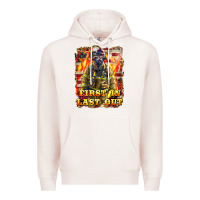 Pale Pink First In last Out Firefighter Premium Hoodie - LillyAllenDesigns