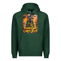 Sports Green First In last Out Firefighter Premium Hoodie - LillyAllenDesigns