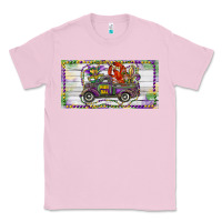 Bubblegum Pink Mardi Gras Truck And Fleur De Lis Crawfish Classic Tee - RanaPortraitStore
