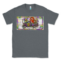 Charcoal Heather Mardi Gras Truck And Fleur De Lis Crawfish Classic Tee - RanaPortraitStore