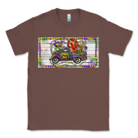 Chestnut Mardi Gras Truck And Fleur De Lis Crawfish Classic Tee - RanaPortraitStore
