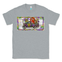 Heather Grey Mardi Gras Truck And Fleur De Lis Crawfish Classic Tee - RanaPortraitStore