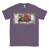 Lavender Mardi Gras Truck And Fleur De Lis Crawfish Classic Tee - RanaPortraitStore