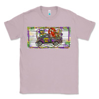 Lilac Mardi Gras Truck And Fleur De Lis Crawfish Classic Tee - RanaPortraitStore