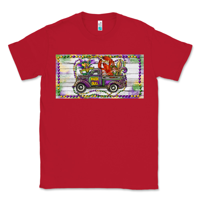 Mardi Gras Truck And Fleur De Lis Crawfish Classic Tee by RanaPortraitStore | Teevron