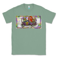 Sage Mardi Gras Truck And Fleur De Lis Crawfish Classic Tee - RanaPortraitStore