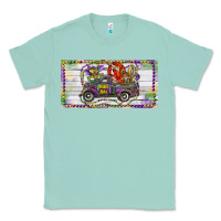 Seafoam Mardi Gras Truck And Fleur De Lis Crawfish Classic Tee - RanaPortraitStore