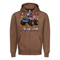 Chestnut red white and boom Zipper Hoodie - texasbilliewilder