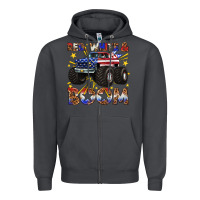 Smoke red white and boom Zipper Hoodie - texasbilliewilder