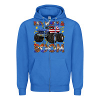 True Royal red white and boom Zipper Hoodie - texasbilliewilder