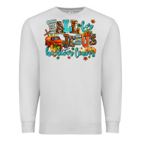 Dove Grey fall for jesus he never leaves Premium Sweatshirt - AdoDesignShop