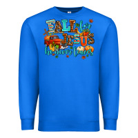 True Royal fall for jesus he never leaves Premium Sweatshirt - AdoDesignShop