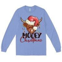 Colony Blue mooey christmas Long Sleeve Tee - MaliasSmallBusiness