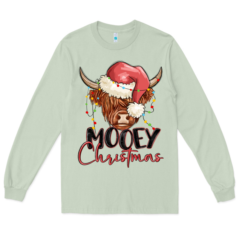 Mooey Christmas Long Sleeve Tee by MaliasSmallBusiness | Teevron