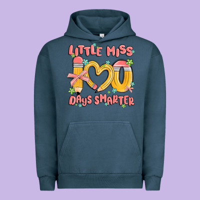 Little Miss 100 Days Smarter Urban Hoodie Designed By Maliassmallbusiness