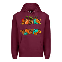Burgundy custom pumpkin name Premium Hoodie - NancyCooperArtShop