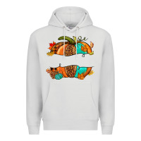 Dove Grey custom pumpkin name Premium Hoodie - NancyCooperArtShop
